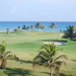 Golf course next to beach